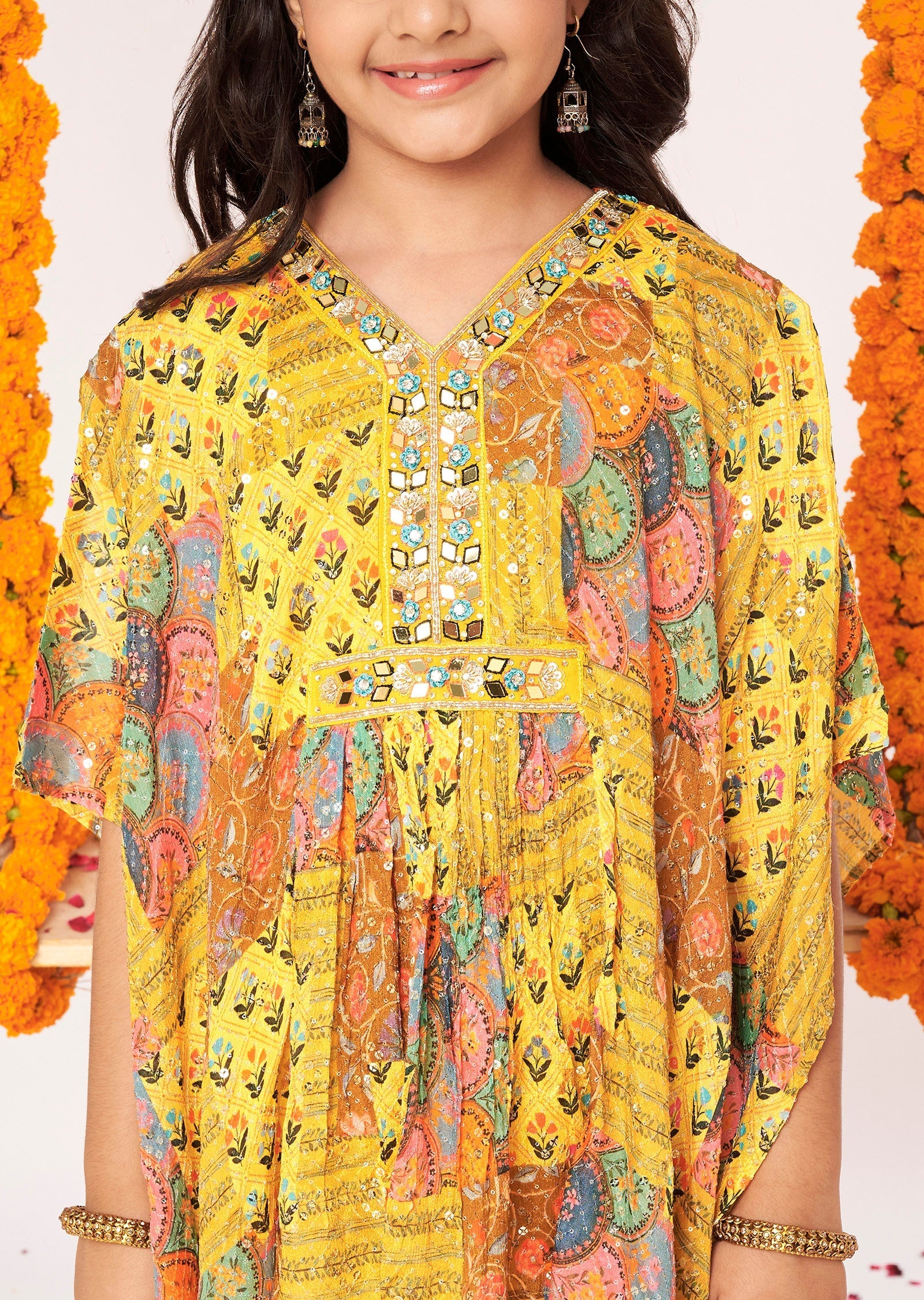 Yellow Chinnon Gharara Set