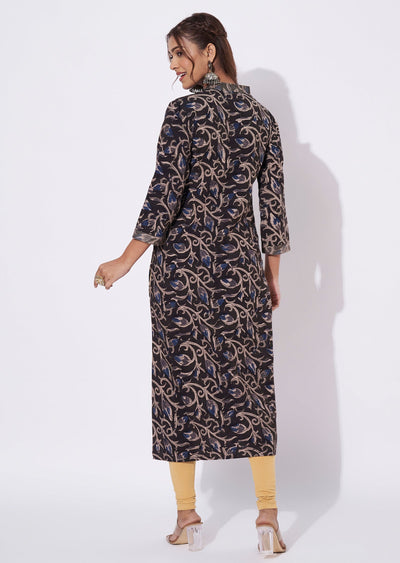 Brown Cotton Straight Cut