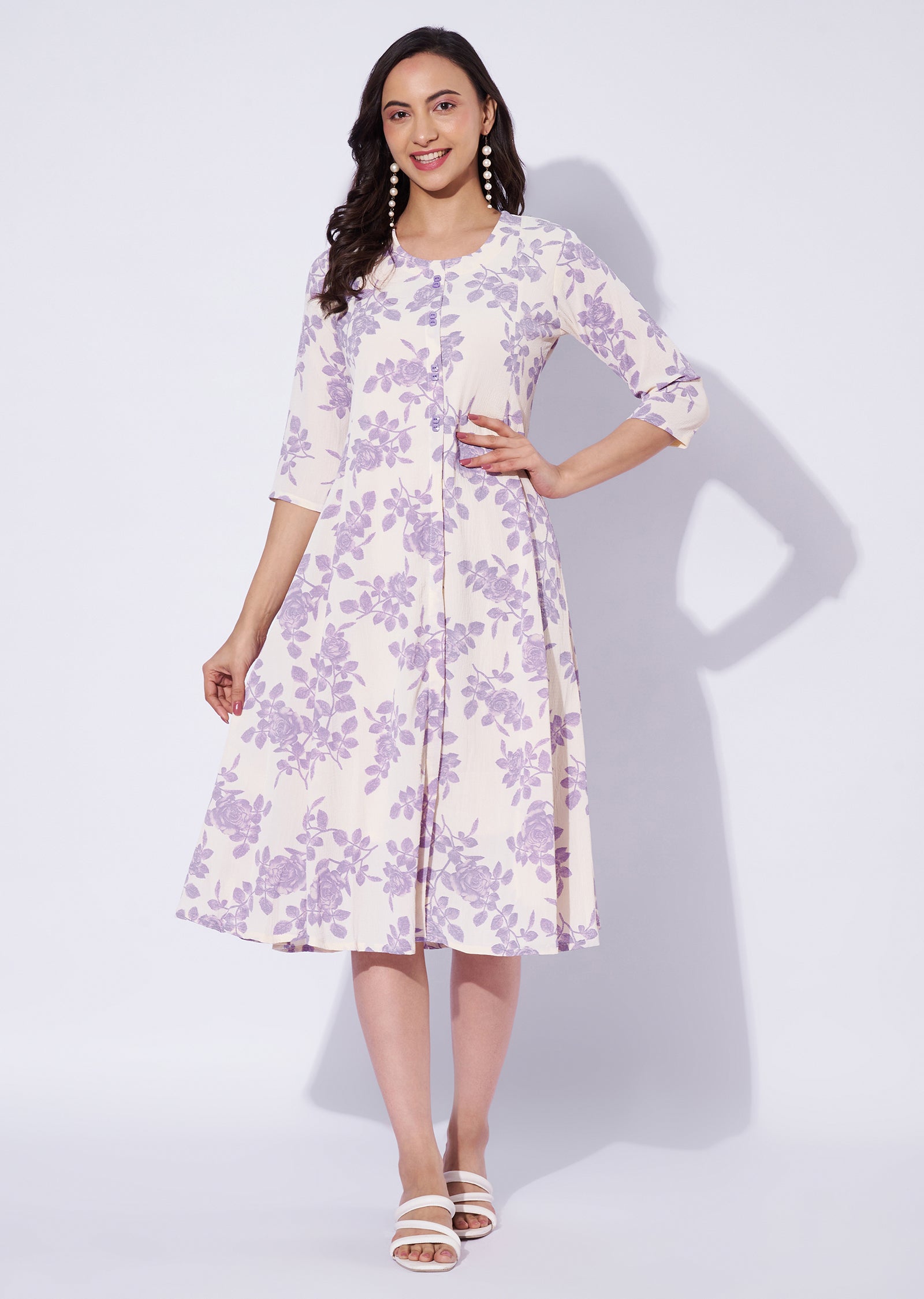 Lavender Midi Dress