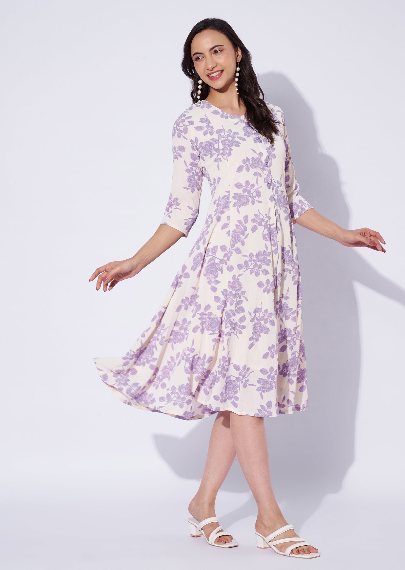 Lavender Midi Dress
