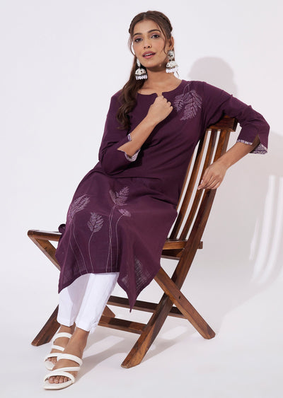 Wine Cotton Straight Cut