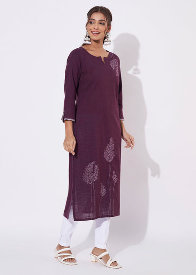 Wine Cotton Straight Cut