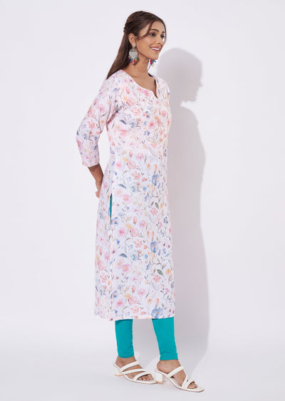 Peach Linen Cotton Straight Cut