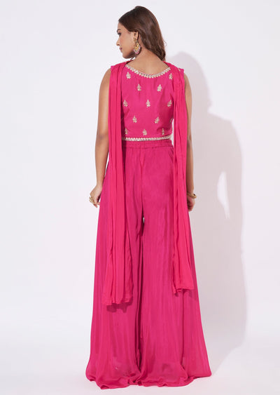 Pink Silk Palazzo Set