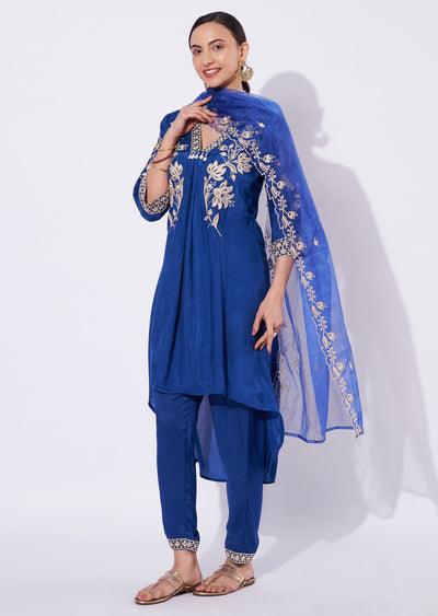 Ink Blue Kurti Set