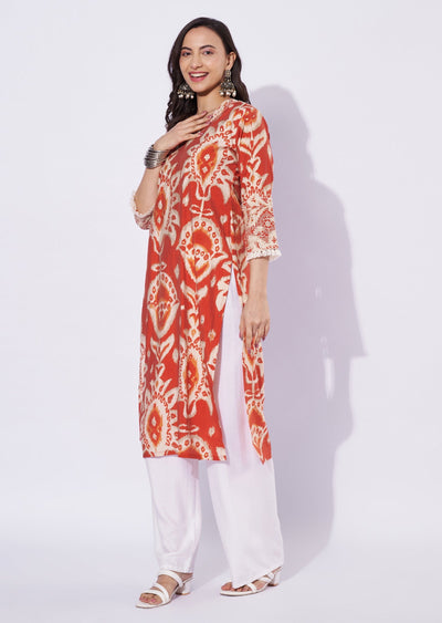 Dark Rust Model Straight Cut Top