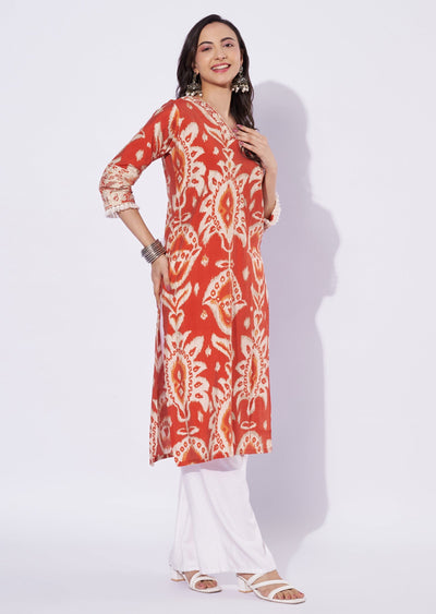 Dark Rust Model Straight Cut Top