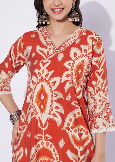 Dark Rust Model Straight Cut Top