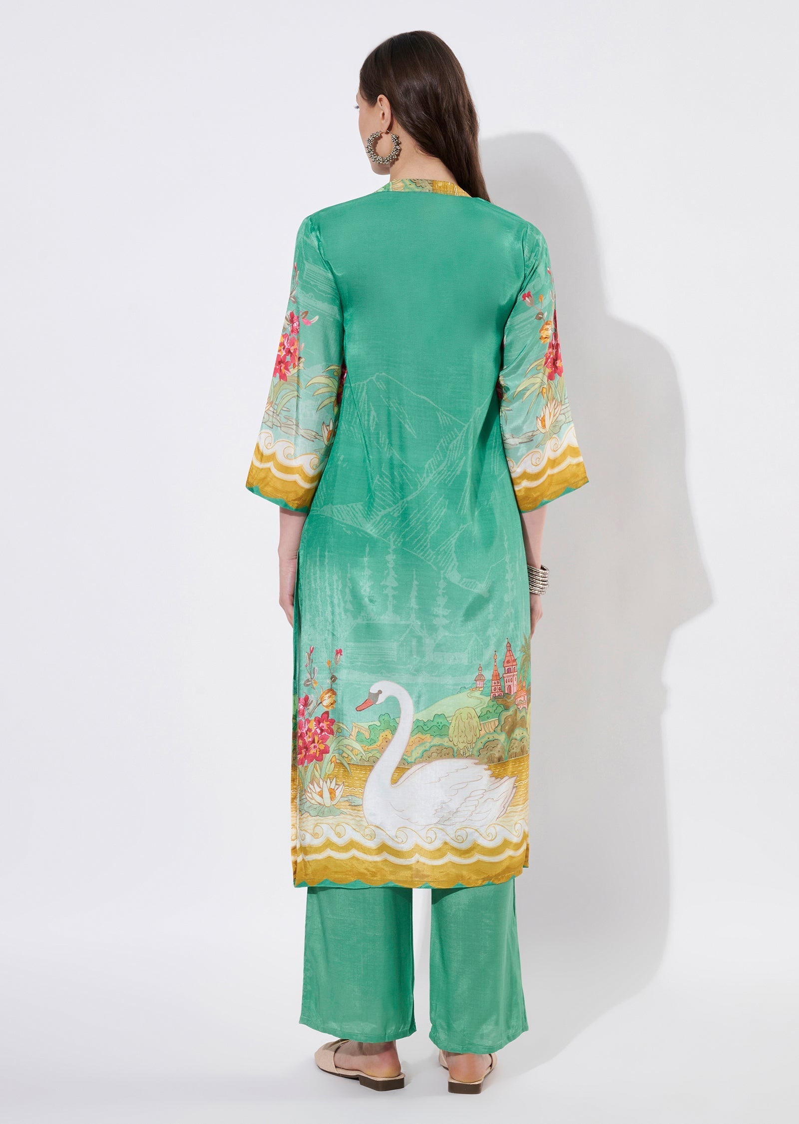 Green Straight cut set