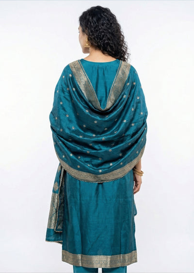 Rama Green Bananasi Straight-Cut Suit