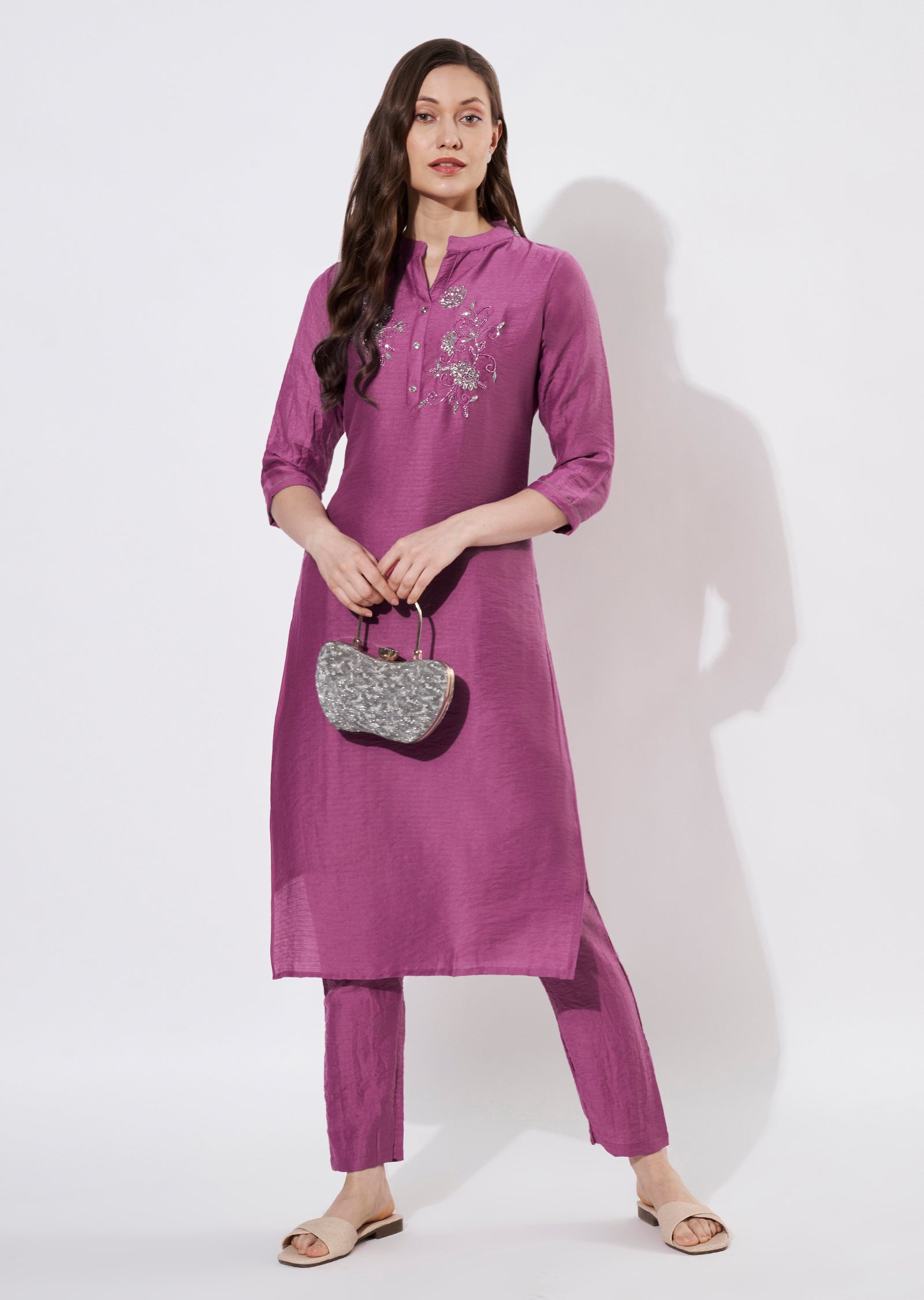 Mauve Gold Straight cut set