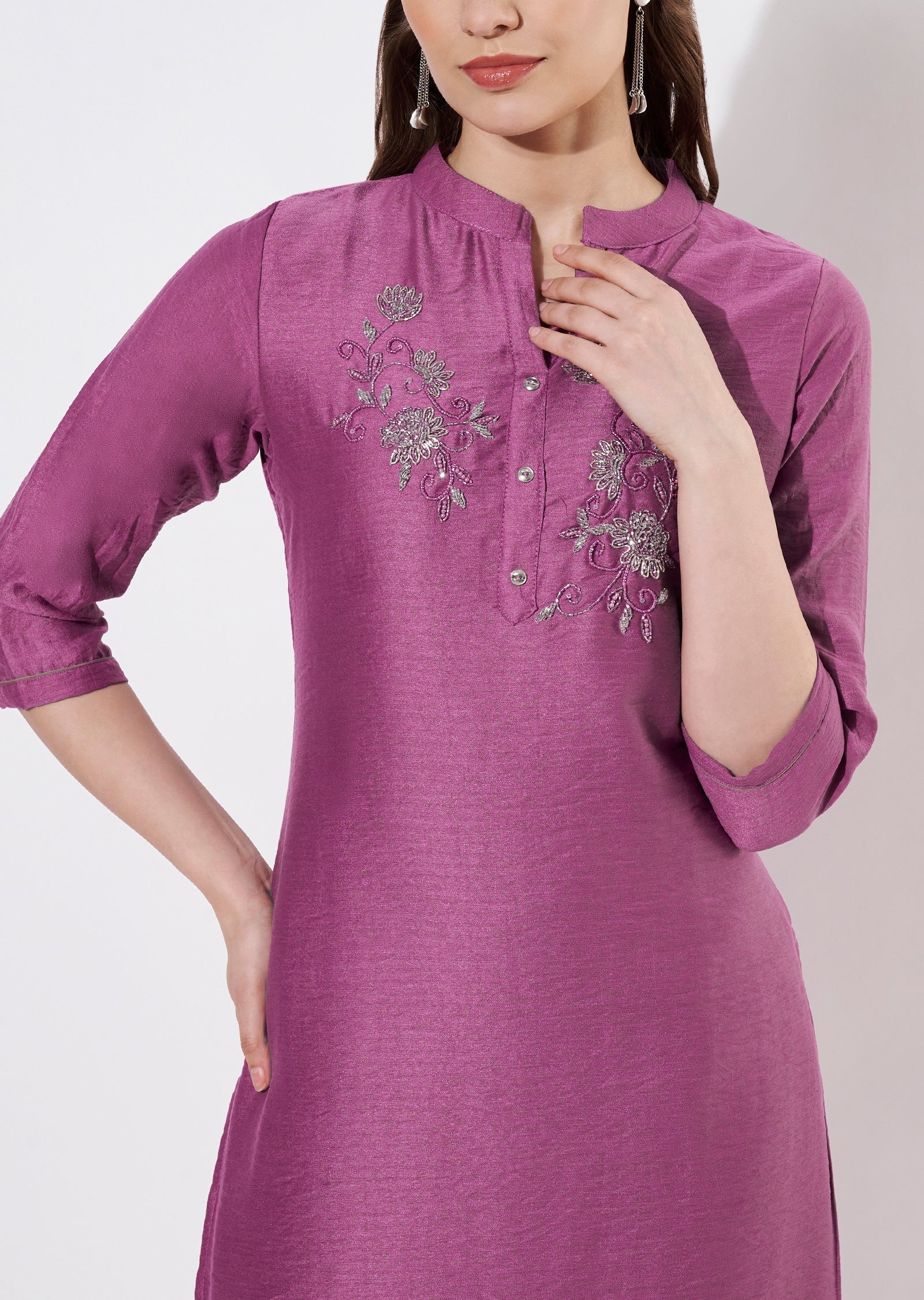 Mauve Gold Straight cut set