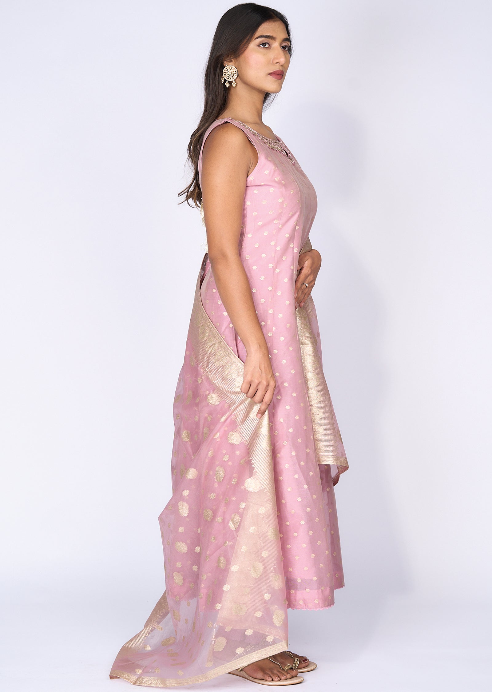 Pink Georgette Anarkali