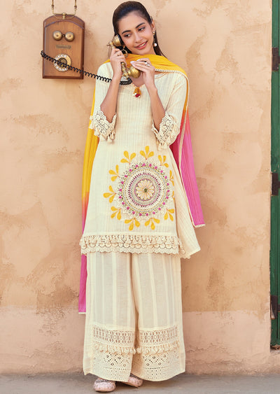 Off White Sharara Set