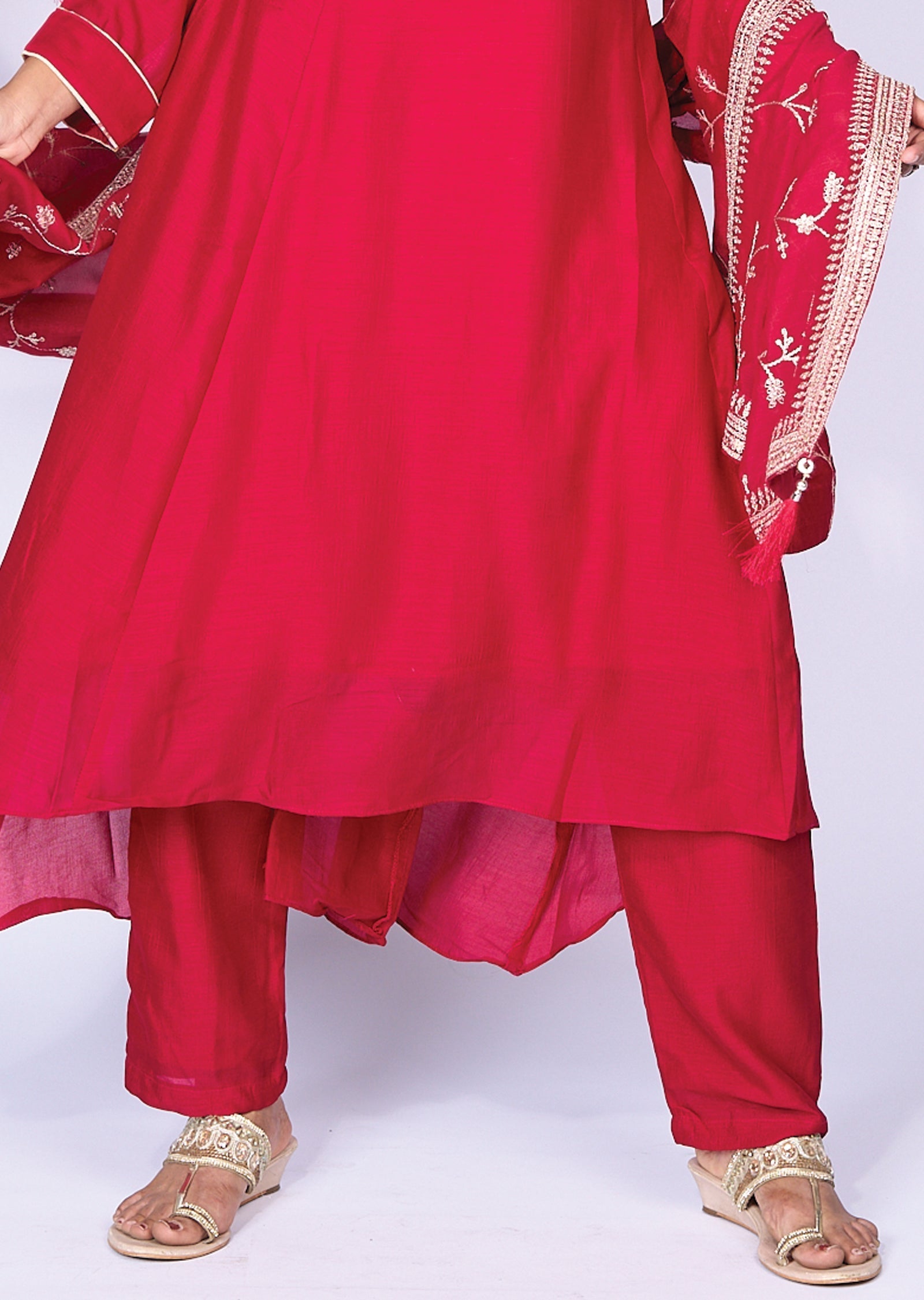 Pink Silk Anarkali