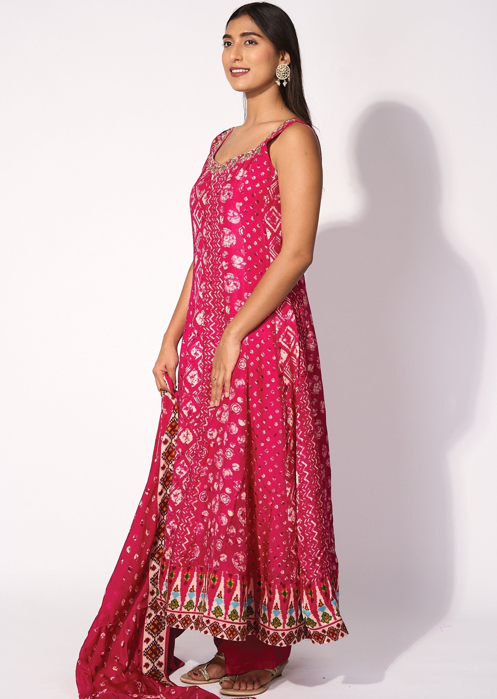 silk anarkali Set