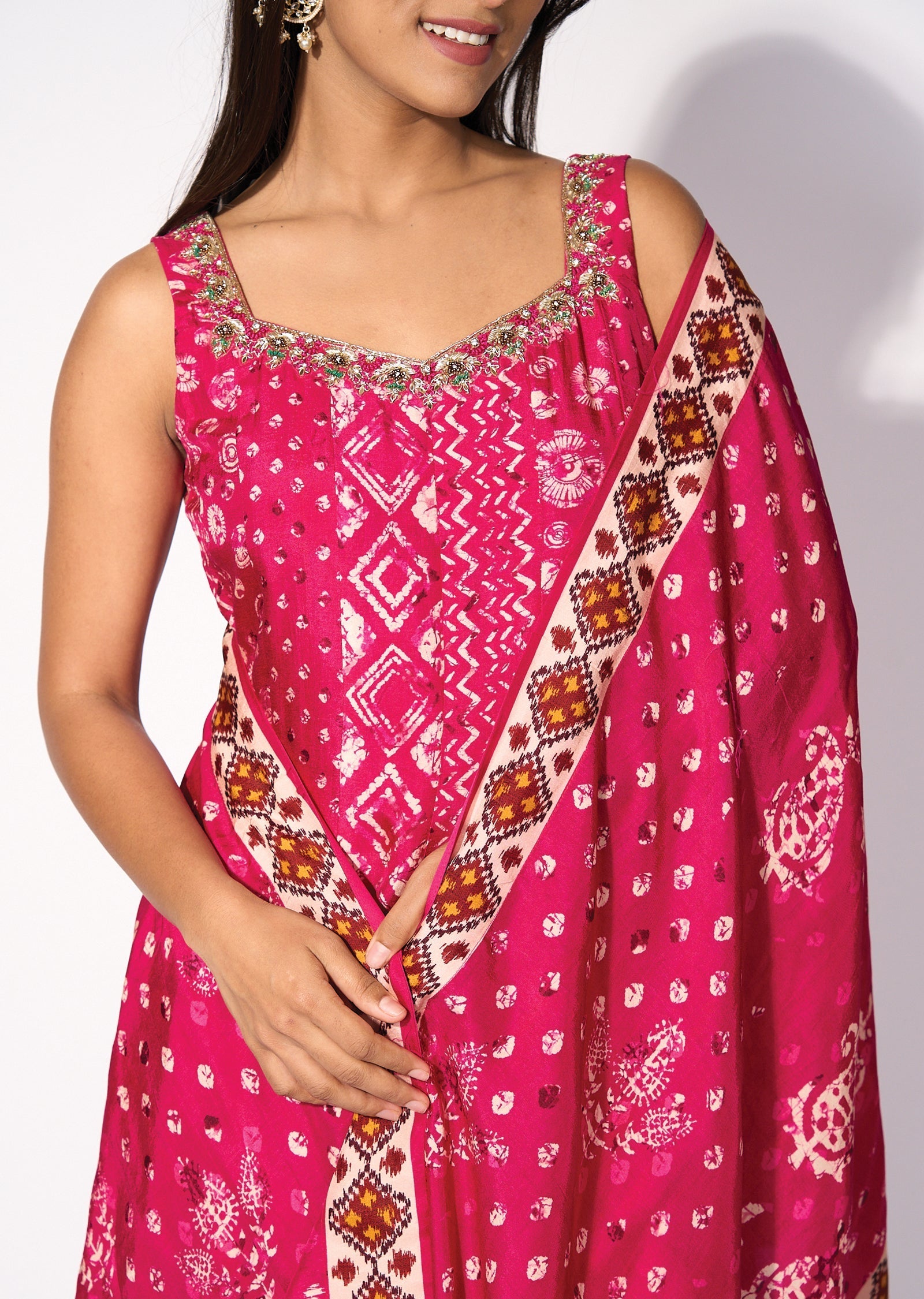 silk anarkali Set