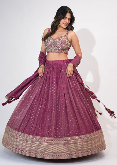 Wine Tissue Crop top Set