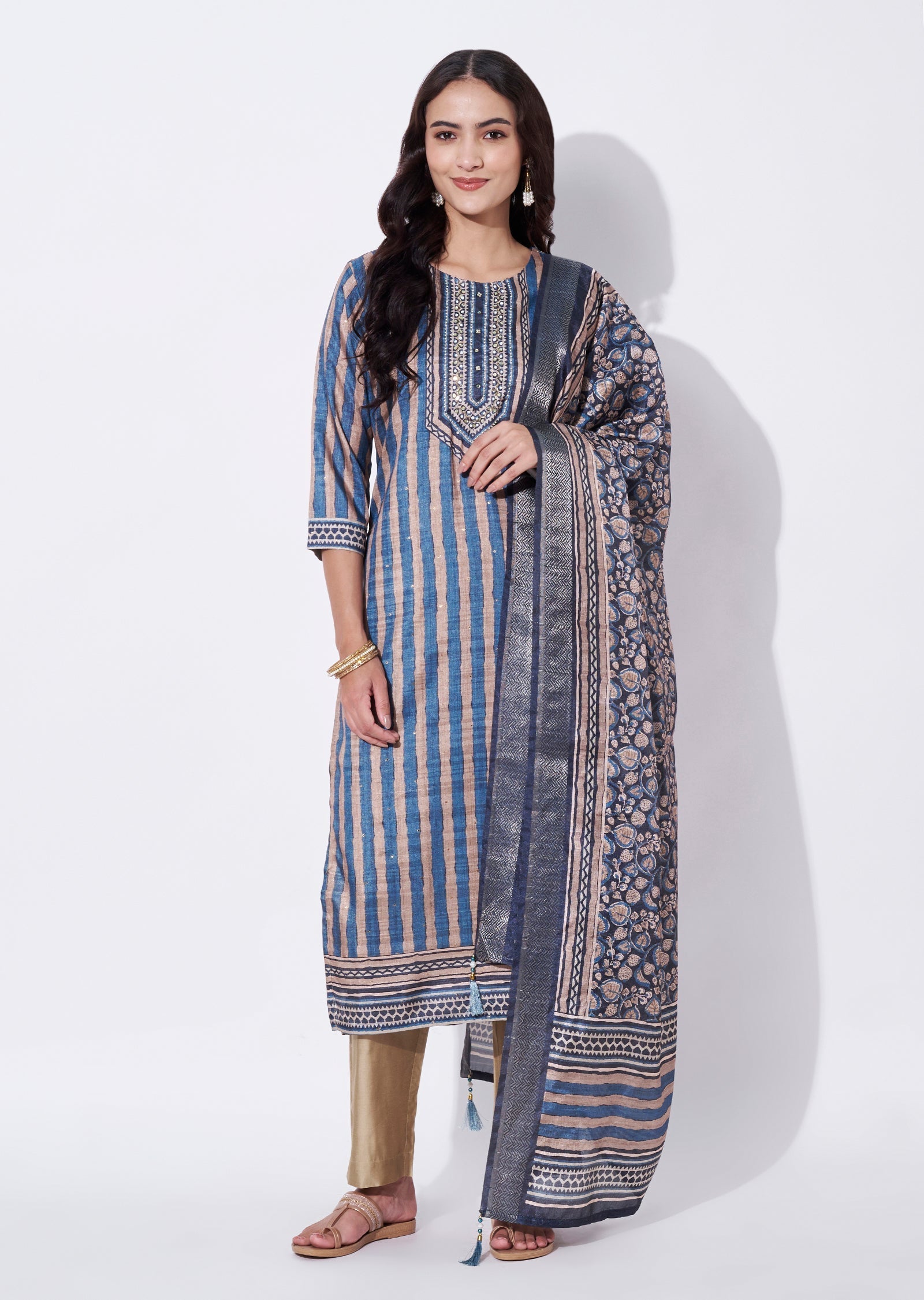 Grey Tussar Straight cut suit