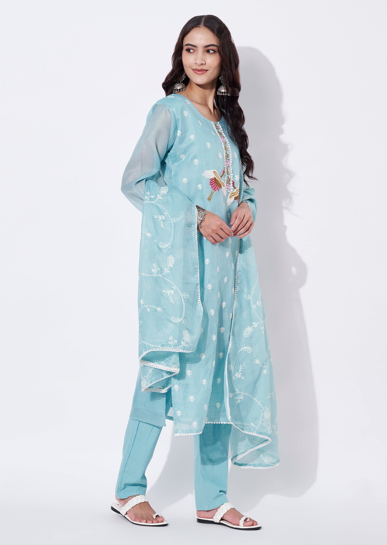 Blue Straight cut Suit