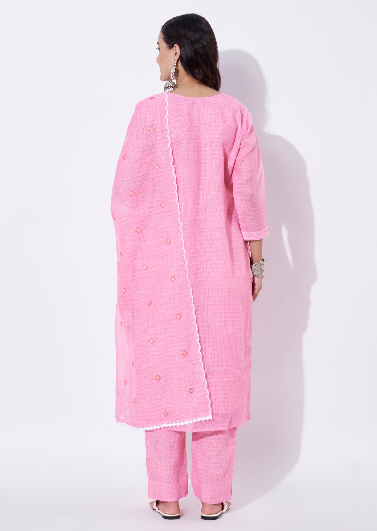 Pink Straight cut Suit