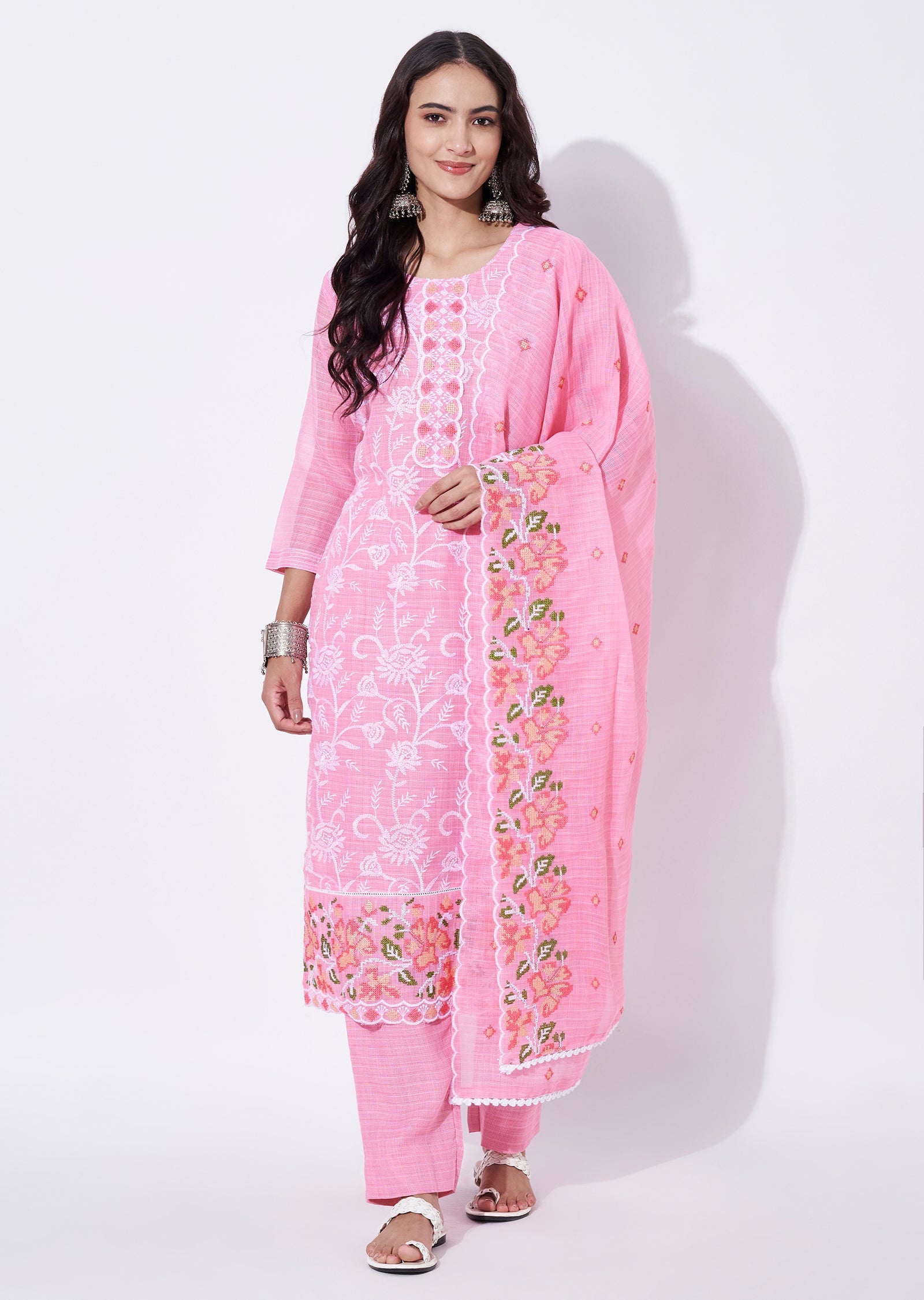 Pink Straight cut Suit