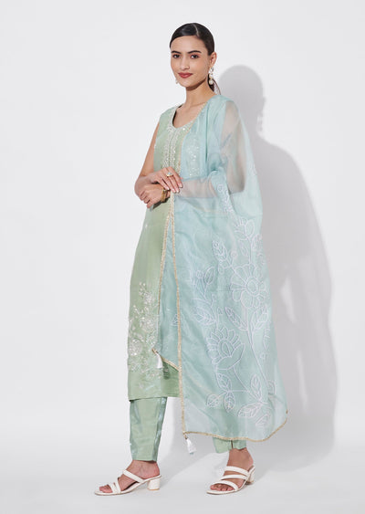 Light Green Straight Cut Suit