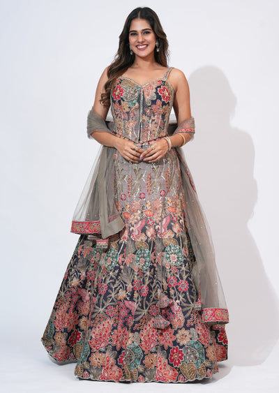 Mouse Silk Lehenga Set