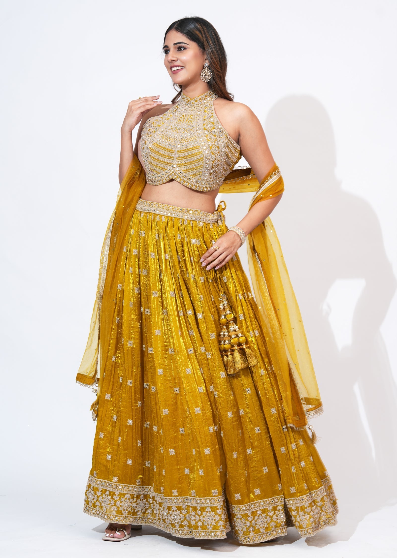 Mustard Lehenga Set