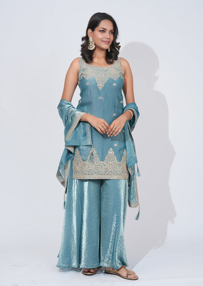 Grey Sharara Set