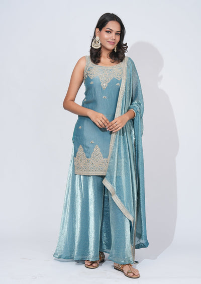 Grey Sharara Set