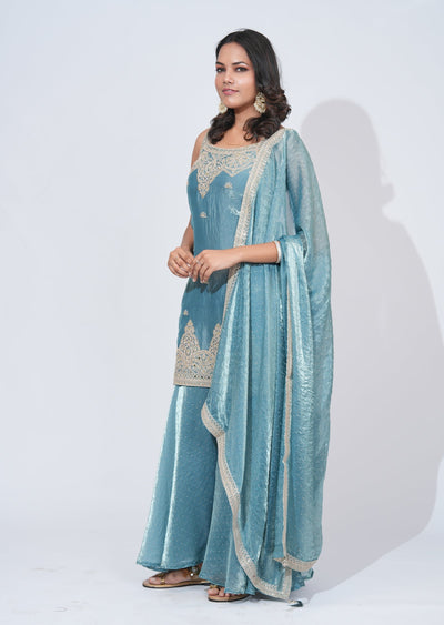 Grey Sharara Set