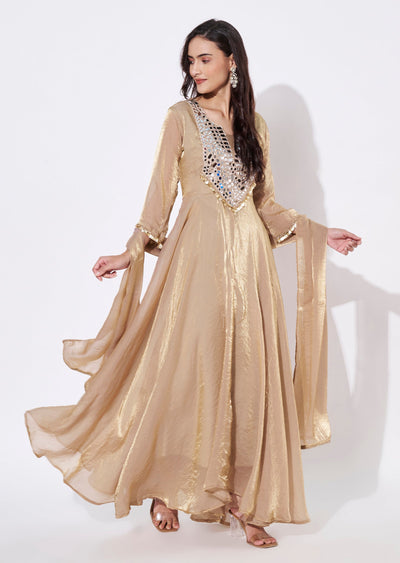 Beige Anarkali Suit