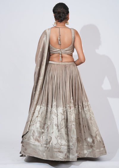 Mouse Tissue Lehenga Set