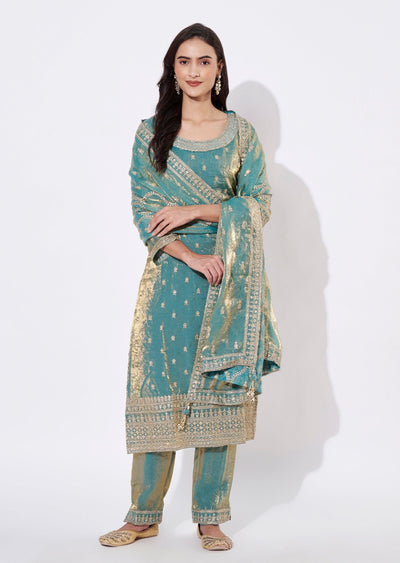 Dusty Green Straight Cut Suit