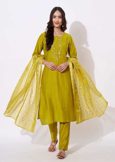 Mustard Gold Straight cut suit
