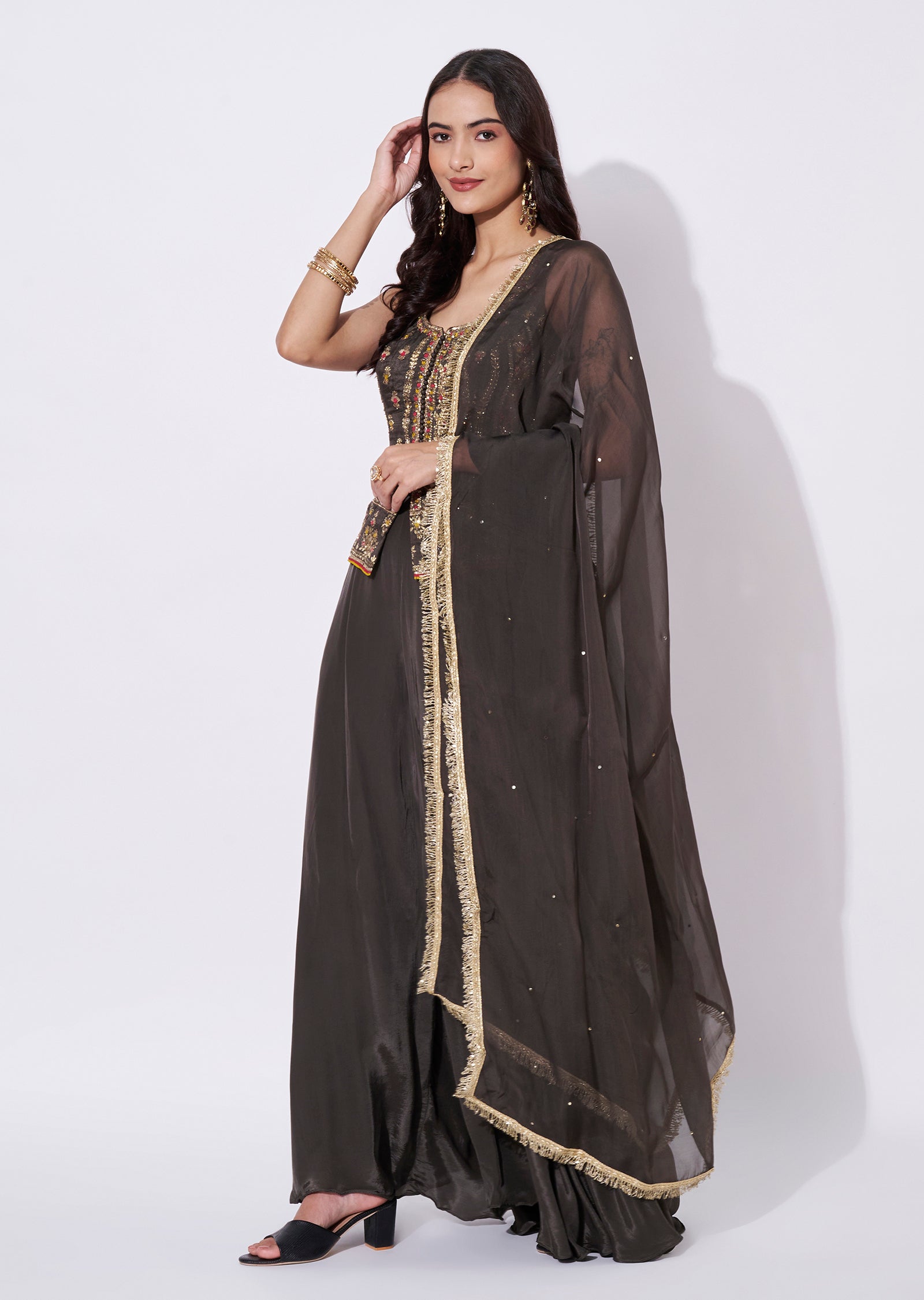 Mouse Silk Sharara Set