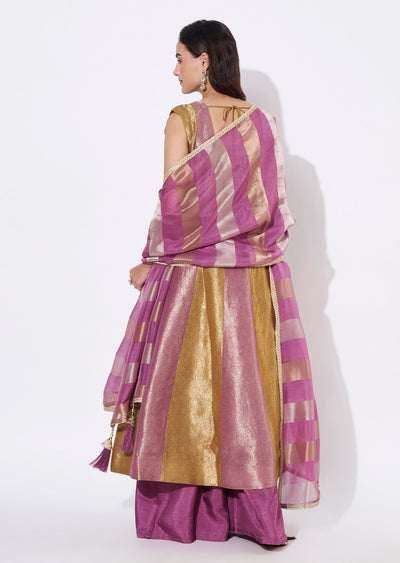 Wine Silk Anarkali Suit