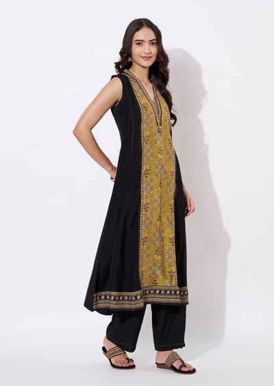 Black Gold Kurti Set