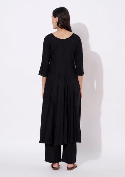 Black Reyon Anarkali Suit