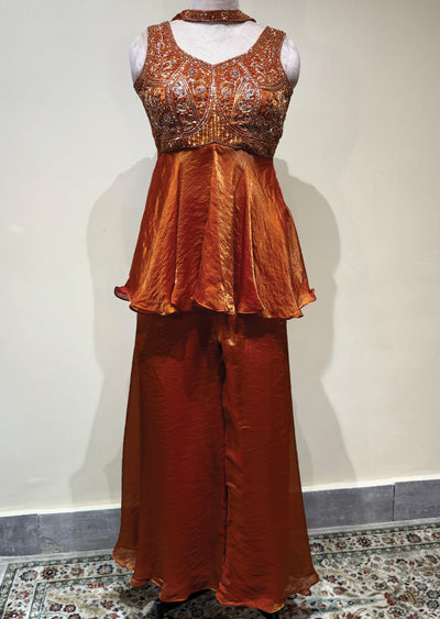 Rust Sharara Set
