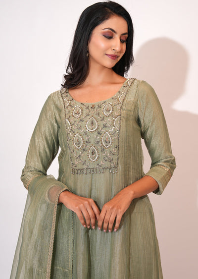 Dusty Cream Salsa Anarkali suit