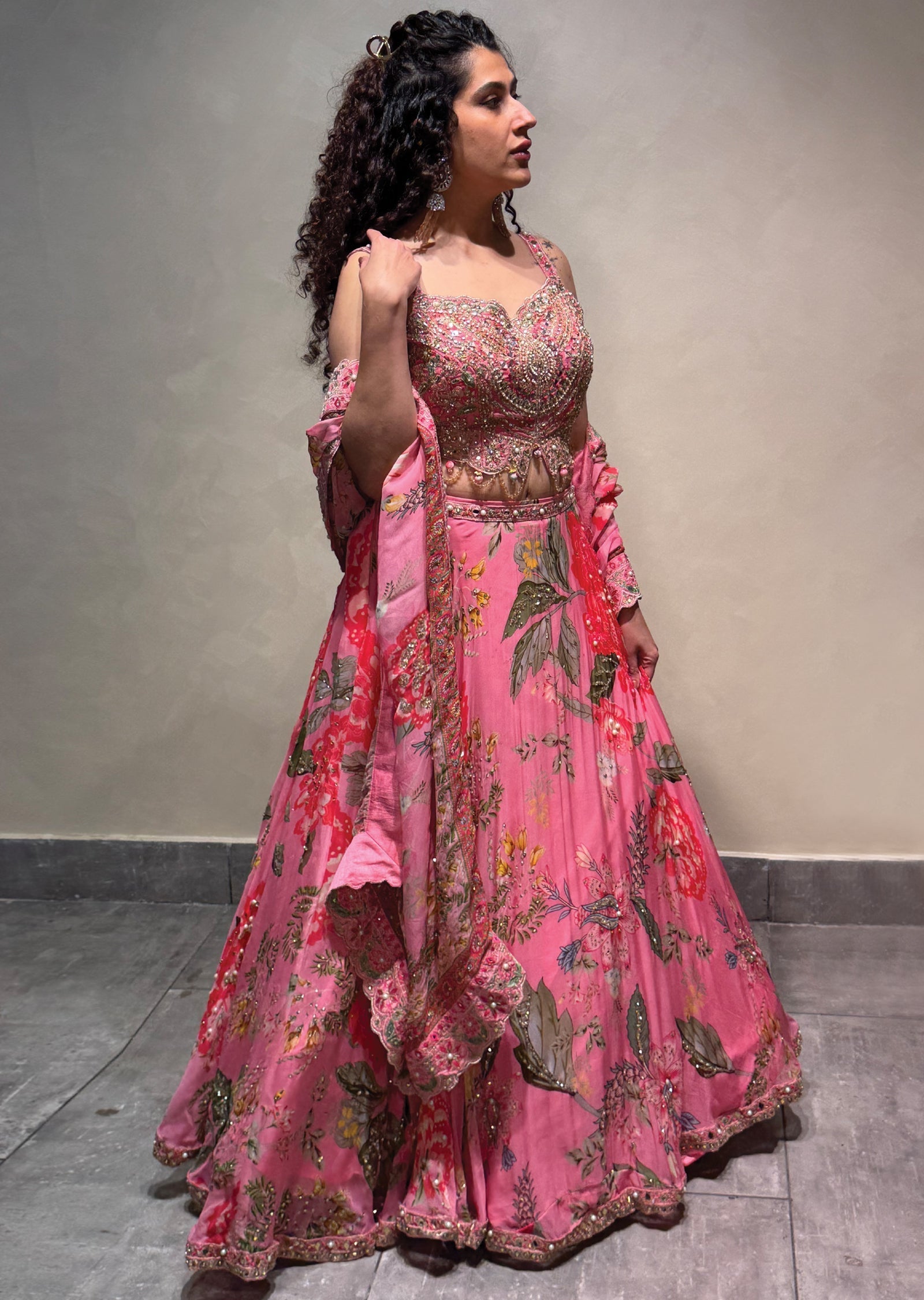 Light Pink Georgette Lehenga set