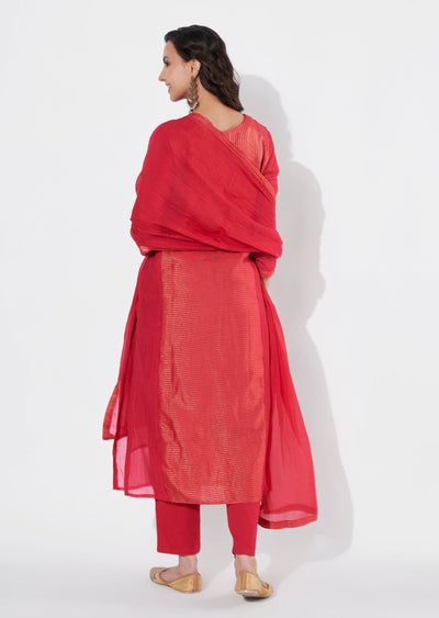 Rani Pink Tissue Straight cut suit