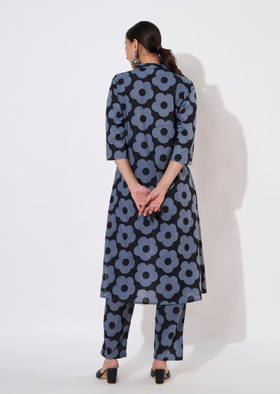 Grey Cotton Kurti set