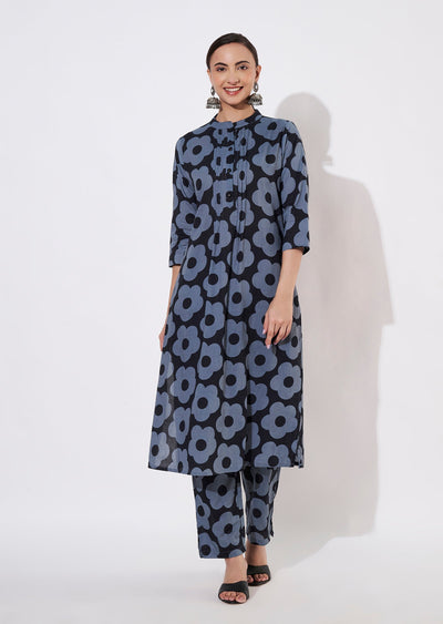 Grey Cotton Kurti set