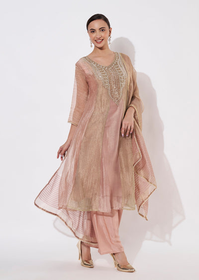 Light Peach Salsa Anarkali suit