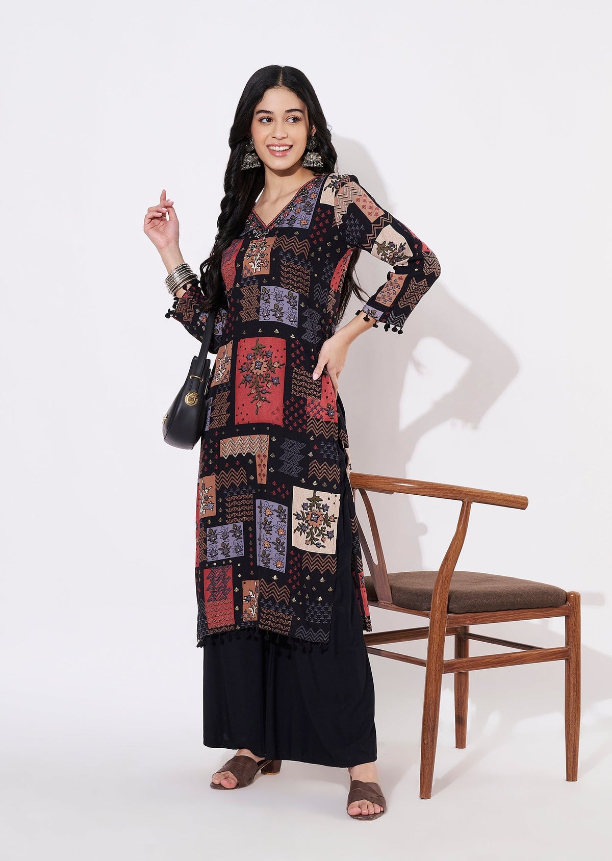 Multi Rayon Straight cut Kurti