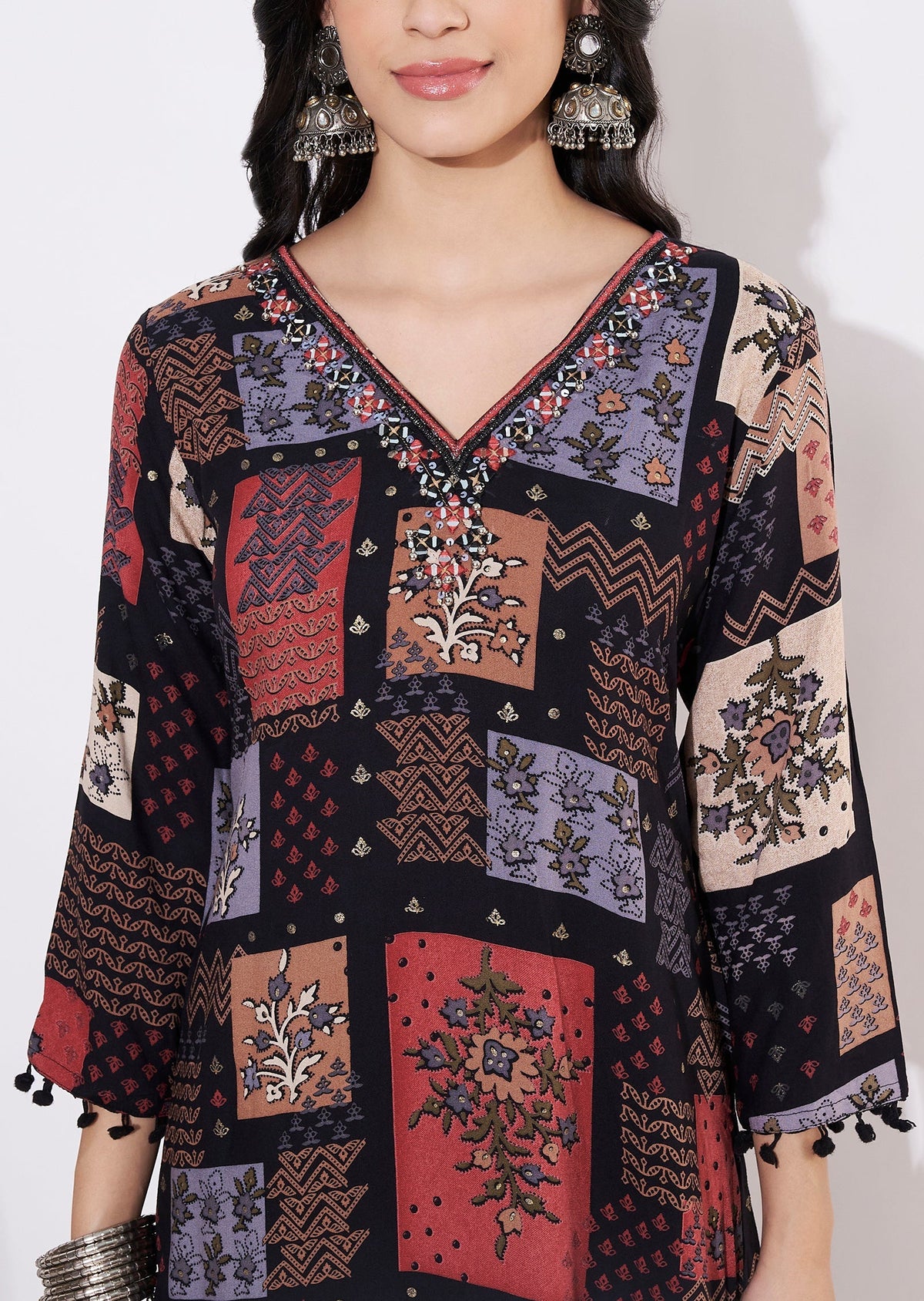 Multi Rayon Straight cut Kurti