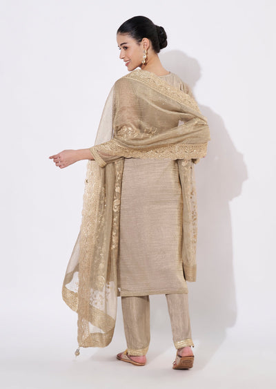 Grey Tissue Straight cut suit